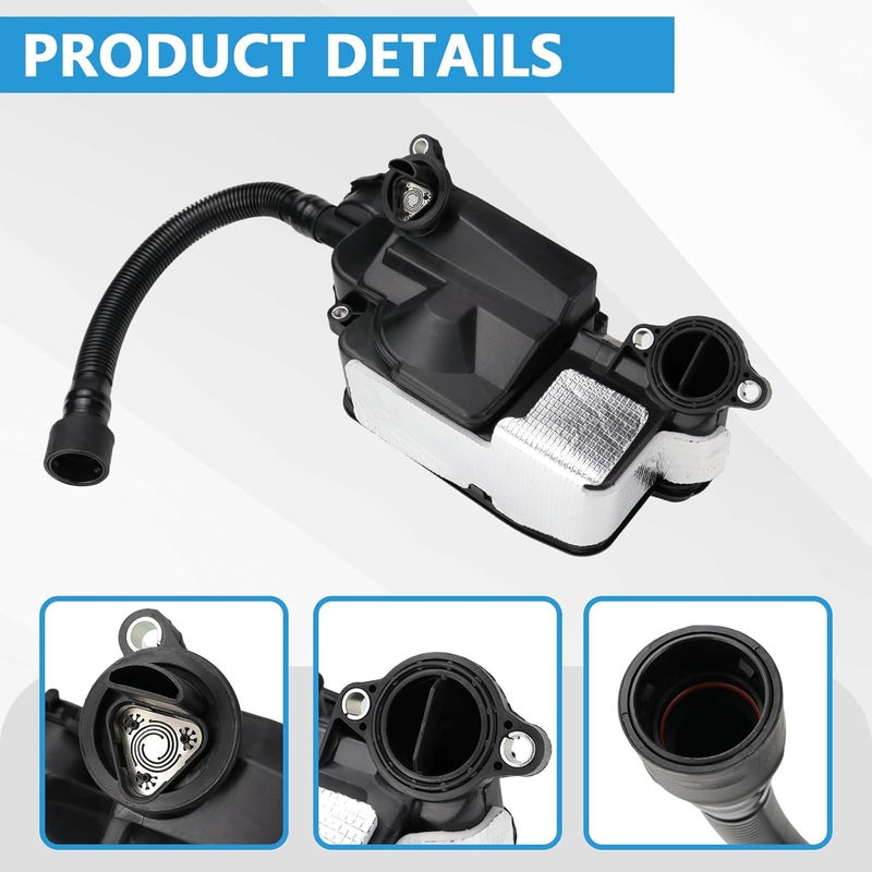 FRGOLIN Engine Oil Separator Assembly Compatible with Ford F250 F350 F450 F550 Super Duty 2017-2019 6.7L V8 Powerstroke Diesel PCV CCV Vent Valve Engine Crankcase Replaces FC3Z-6A785-F FC3Z6A785F - Image 4